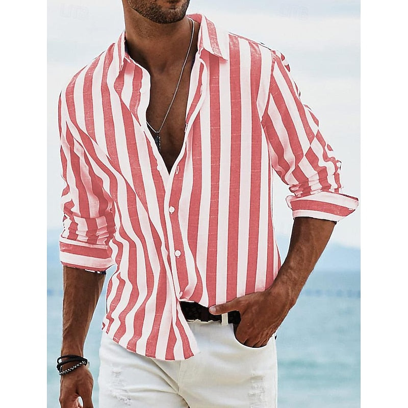 Camicia Lino Righe | Estate Senza Sforzo