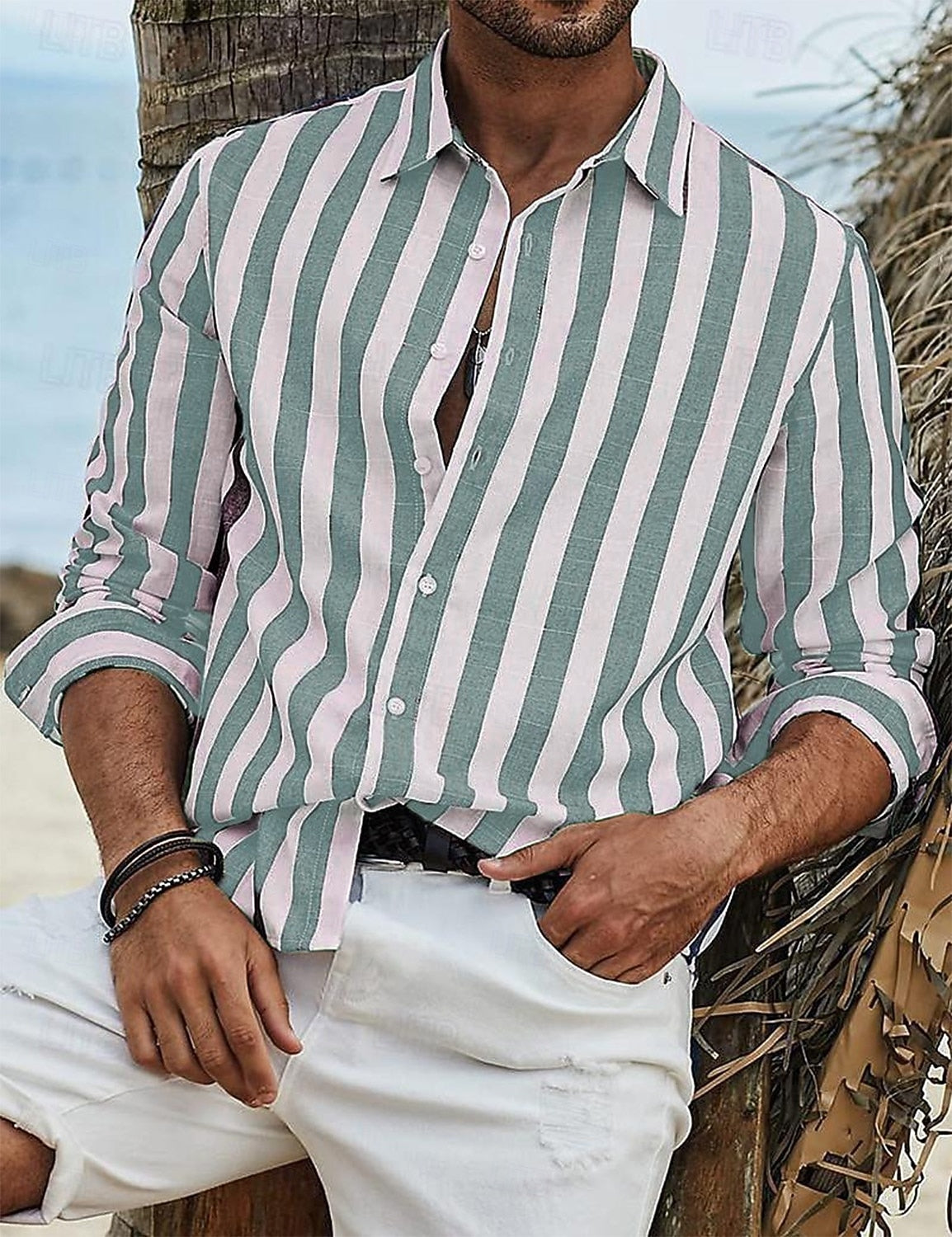 Camicia Lino Righe | Estate Senza Sforzo