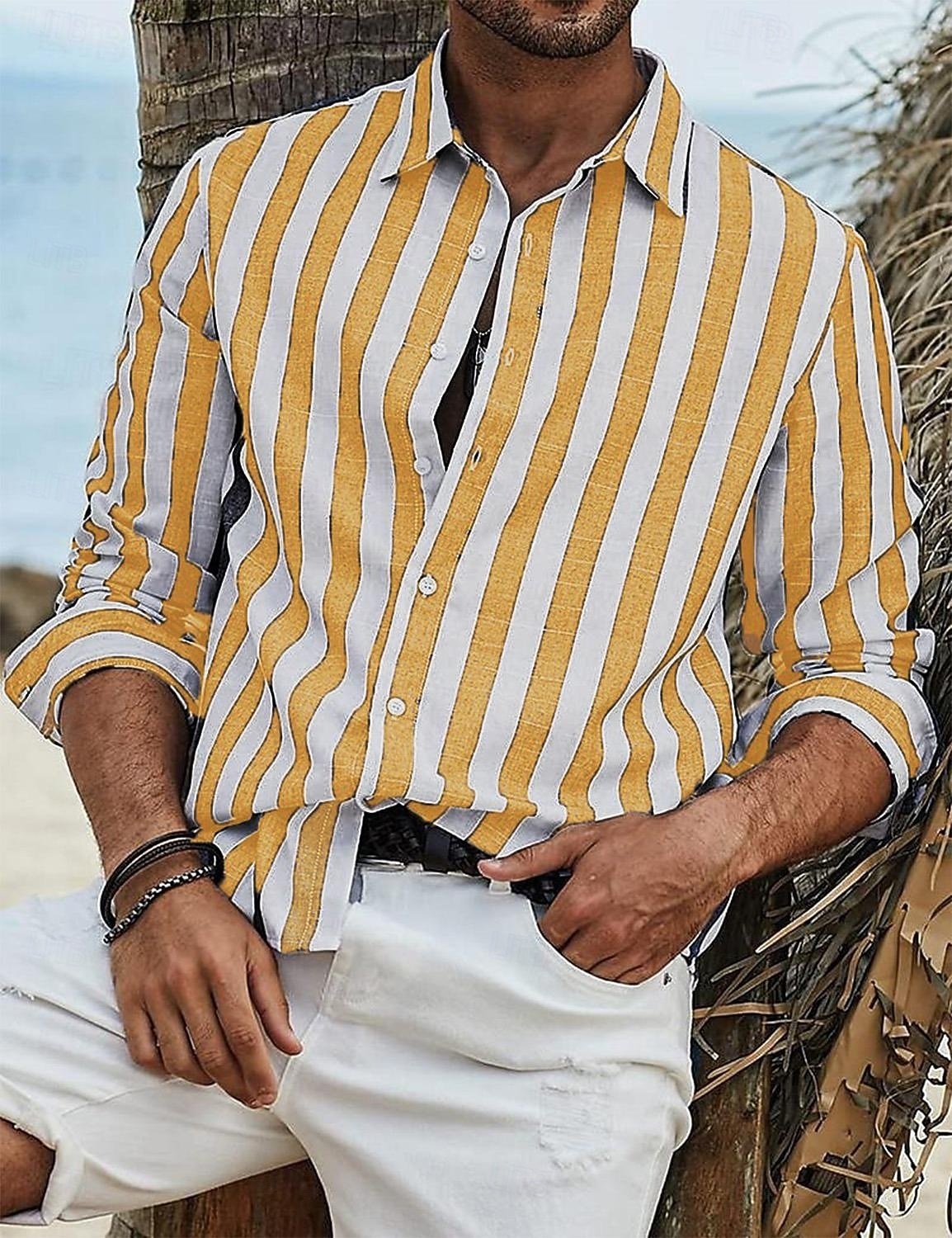 Camicia Lino Righe | Estate Senza Sforzo